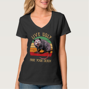 Camiseta Viva Sua Morte Falso Vintage Feia Possum