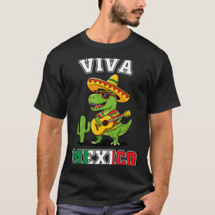 Camiseta Viva tiranossauro rex crianças sombrero cacto fest