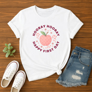 Camiseta Viva Viva Feliz Primeiro Dia de Volta às Aulas Cri