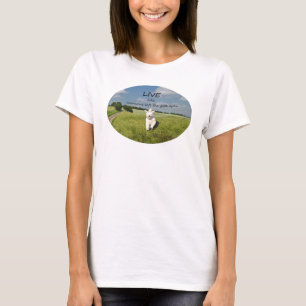 Camiseta Vive como alguém deixou à porta o t-shirt aberto