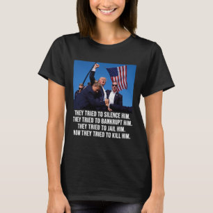 Camiseta Vive Donald Trump Mug Shot - Nunca se renda
