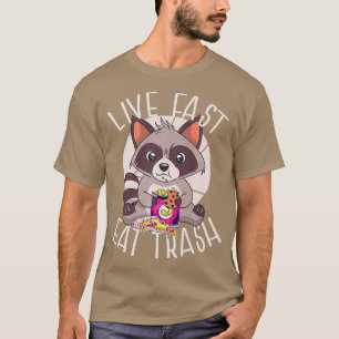 Camiseta VIVE FAST COMA PASSAGEM RACO Engraçado Comendo Li