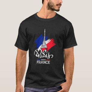 Camiseta Vive La France - Desenho Da Torre Eiffel De Paris