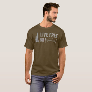 Camiseta Vive livre ou… (movimento a Massachusetts!) o
