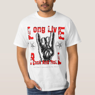 Camiseta Vive por muito tempo o rock and roll