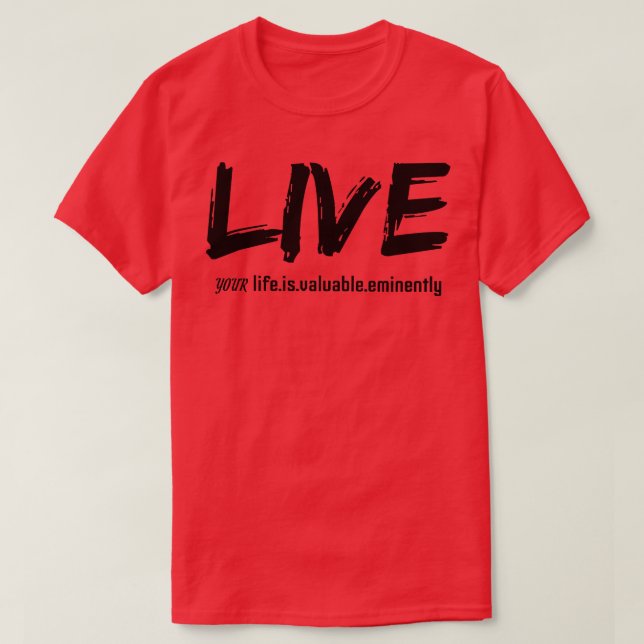 Camiseta VIVE sua vida é um texto eminentemente negro (Frente do Design)