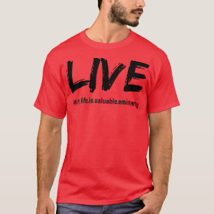 Camiseta VIVE sua vida é um texto eminentemente negro