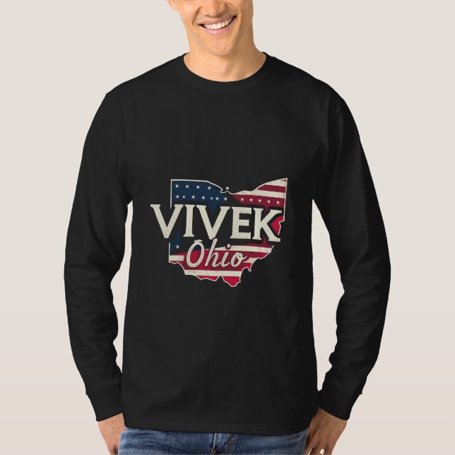 Camiseta Vivek Ohio 2026 Republicano Governador Americano (Frente)