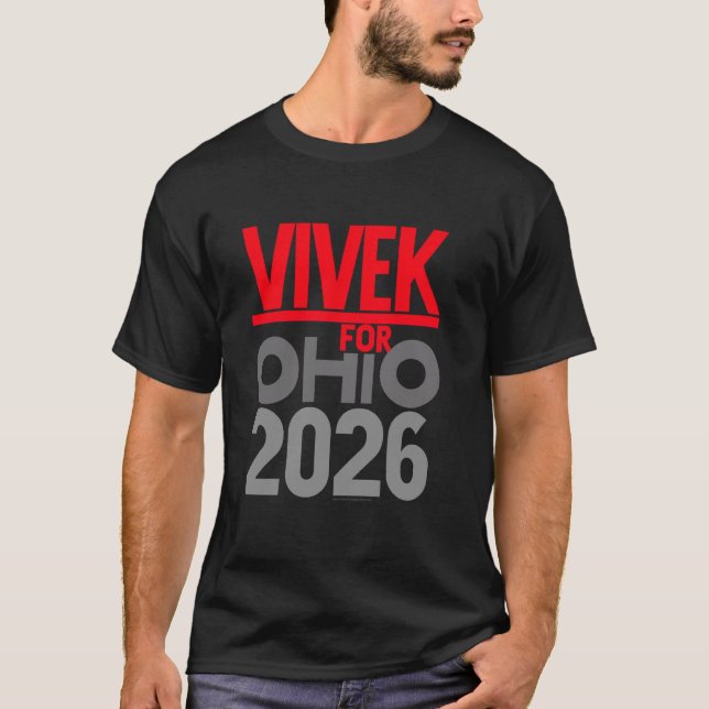 Camiseta Vivek Ramaswamy para o Governador do Ohio 2026 Mod (Frente)