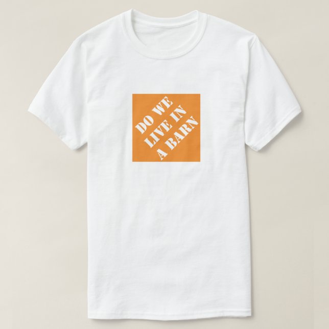 Camiseta Vivemos num Pai Engraçado, Humoroso, do Pai? (Frente do Design)