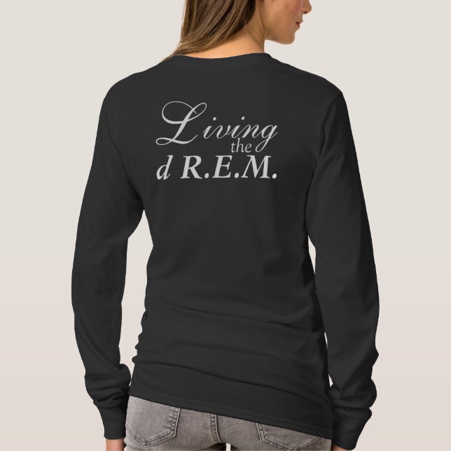 Camiseta Vivendo a Capa longa T de dR.E.M (Verso)