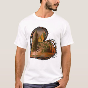 Camiseta Vivendo A Simples Natureza Do Coração Da Vida
