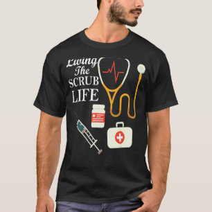 Camiseta Vivendo a Vida de Enfermeira Médico Batimento Card