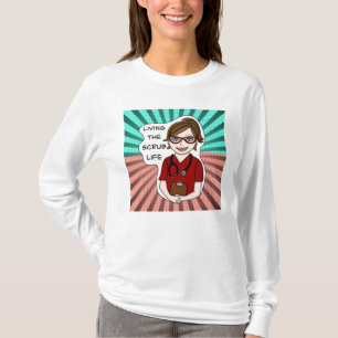 Camiseta Vivendo a vida escrupulosa   Humor profissional m