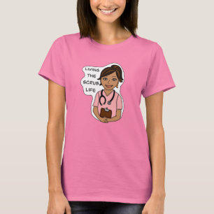 Camiseta Vivendo a vida escrupulosa   Humor profissional m