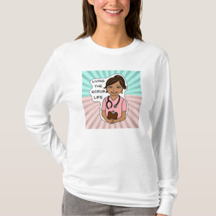 Camiseta Vivendo a vida escrupulosa   Humor profissional m