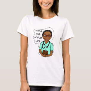 Camiseta Vivendo a vida escrupulosa   Humor profissional mé