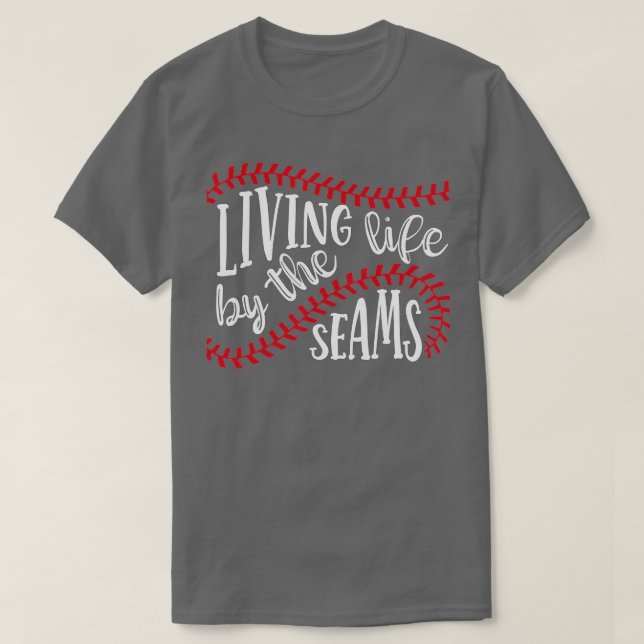 Camiseta Vivendo A Vida Pelas Belas Bases Softball Engraçad (Frente do Design)