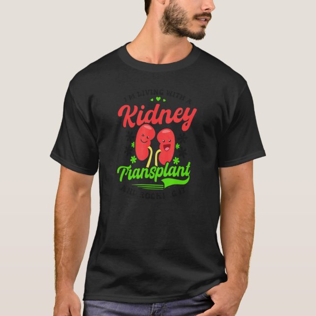 Camiseta Vivendo Com Um Doador De Órgãos De Transplante De  (Frente)