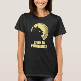 Camiseta Vivendo em Purradise Cat Hobby Kitten Pastime Cat