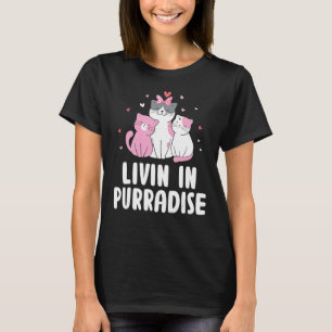 Camiseta Vivendo em Purradise Cat Hobby Kitten Pastime Cat 