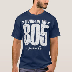 Camiseta Vivendo em The 805 Ventura California area code vi
