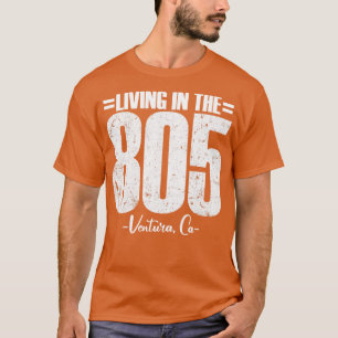 Camiseta Vivendo em The 805 Ventura California area code vi