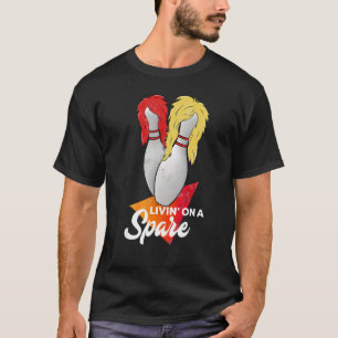 Camiseta Vivendo Em Uma Equipe Da Liga De Boliches Sobressa