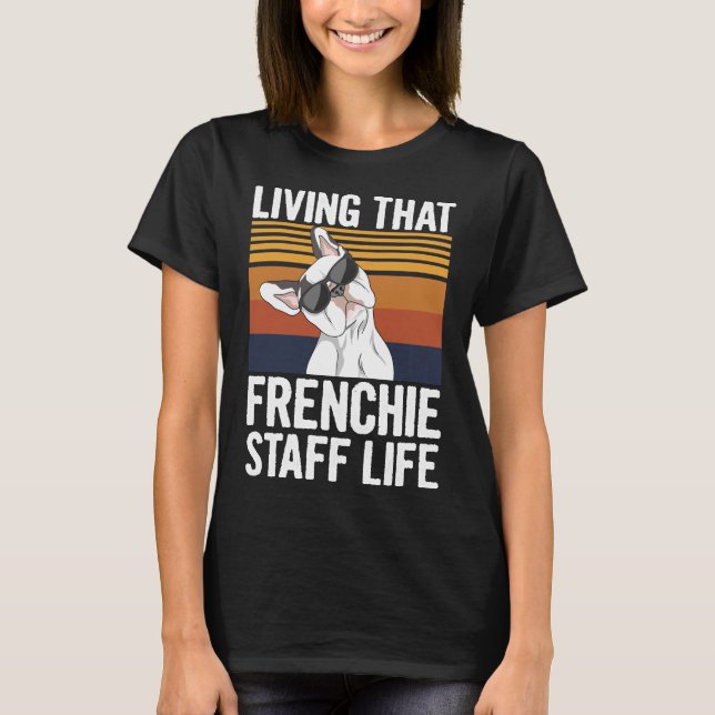 Camiseta Vivendo Essa Citação Francesa Da Vida Do Funcionar (Frente)