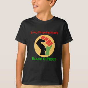 Camiseta Vivendo Indesculpavelmente Preto e Orgulhoso