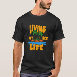 Camiseta Vivendo minha melhor vida em T-Shirt Tropical