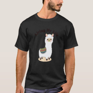 Camiseta Vivendo Minha Vida Criador de Guanaco Lhama Vicunh