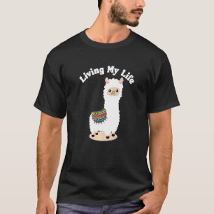 Camiseta Vivendo Minha Vida Guanaco Llama Vicuna Breeder Al