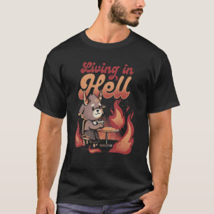 Camiseta Vivendo Na Satã Do Inferno Figurino De Halloween