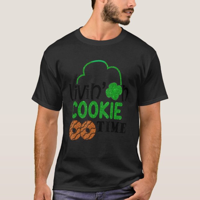 Camiseta Vivendo No Cookie Time Scout Para Garotas Cookery (Frente)