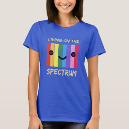 Camiseta Vivendo no espectro Design Autismo colorido