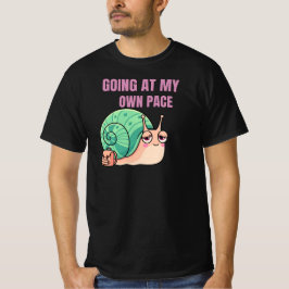 Camiseta Vivendo no Meu Próprio Ritmo Ilustração de Caracol