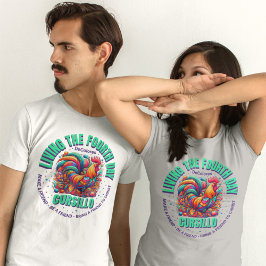 Camiseta Vivendo No Quarto Dia O Galo Cursillo DeColores