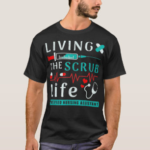 Camiseta Vivendo o Assistente de Enfermagem Certificada de