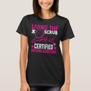 Camiseta Vivendo O Assistente De Enfermagem Com Certificaç
