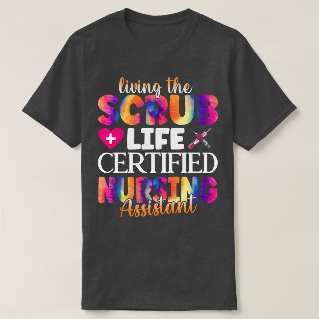 Camiseta Vivendo O Assistente De Enfermagem Com Certificaçã (Frente do Design)