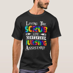 Camiseta Vivendo O Assistente De Enfermagem Com Certificaçã