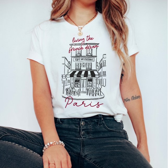 Camiseta Vivendo o Sonho Francês Paris  (Criador carregado)