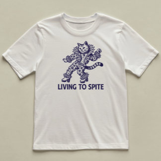 Camiseta Vivendo Para Apesar De Um Gato Engraçado Ilustrado