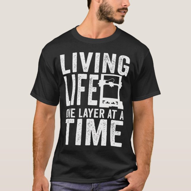 Camiseta Viver a Vida de Forma Divertida, Uma Camada de Cad (Frente)