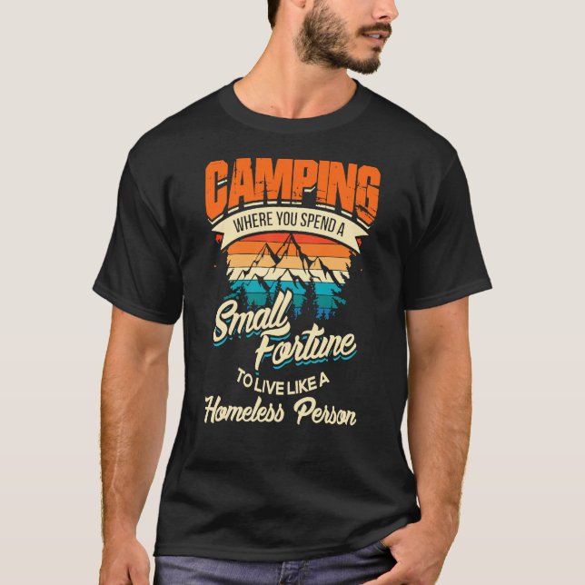 Camiseta Viver Como Uma Pessoa Sem-Abrigo (Frente)