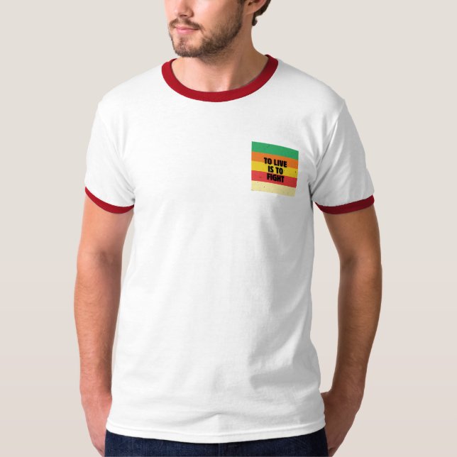 Camiseta Viver É Lutar - As Bandas Retro São Inspirativas (Frente)