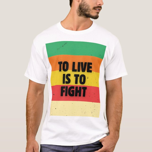 Camiseta Viver É Lutar - As Bandas Retro São Inspirativas (Frente)