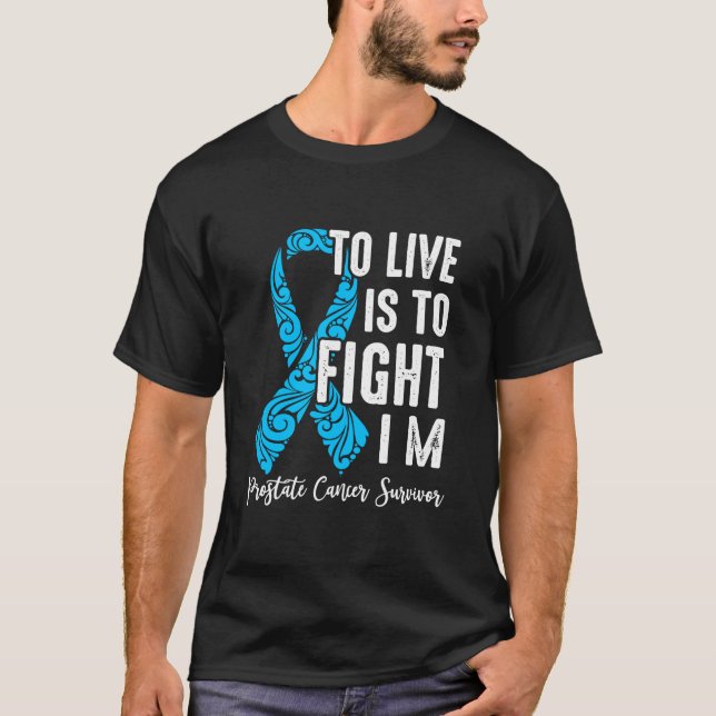 Camiseta Viver é lutar contra o Sobrevivente de câncer da p (Frente)