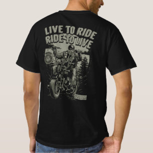 Camiseta Viver Para Andar Andar Para Viver Barbudo Biker Ch